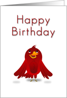 Happy Birthday, Cartoon Bird card