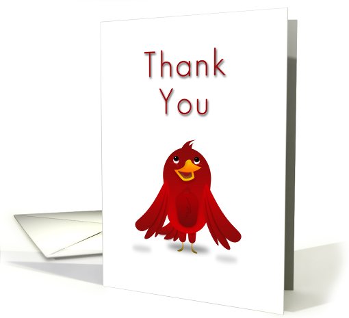 Thank You, Cartoon Bird card (621647)