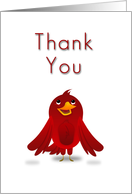 Thank You, Cartoon Bird card