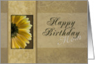 Mom Happy Birthday, Yellow Daisy card