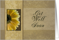 Get Well Soon, Yellow Daisy card