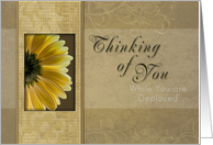 Thinking of You While You are Deployed, Yellow Daisy card