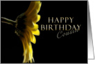 Happy Birthday Cousin, Yellow Daisy card