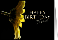 Happy Birthday Niece, Yellow Daisy card