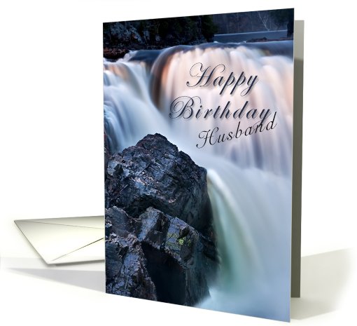 Happy Birthday Husband, Waterfall card (624505)