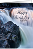 Happy Birthday Wife, Waterfall card