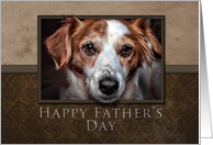 Happy Father’s Day, Dog with Brown Background card