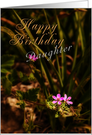 Happy Birthday Daughter, Small Pink Flowers card