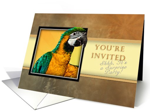 You're Invited - Surprise Party, Parrot card (626794)