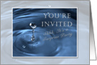You’re Invited - Surprise Party, Water Drop Blue card