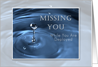 Missing You While You Are Deployed, Water Drop card