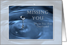 Missing You While You Are Deployed, Water Drop card