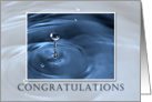Congratulations, Water Drop card