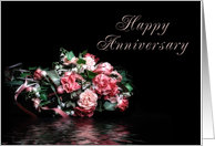 Happy Anniversary, Bouquet of Flowers with Water Reflection card