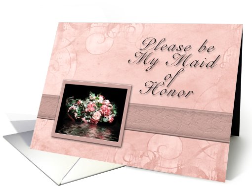 Please be My Maid of Honor, Bouquet of Flowers with Water... (627233)