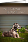 Welcome Home Soldier, Great Dane Dog on Grass card