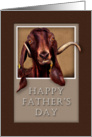 Happy Father`s Day, Goat in Window card