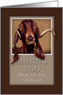Missing You While You Are Deployed, Goat in Window card