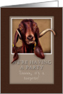 We`re Having a Surprise Party Invitation, Goat in Window card