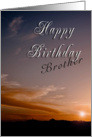 Happy Birthday Brother, Sunset card