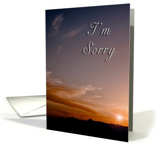 I'm Sorry, Sunset card (630763)