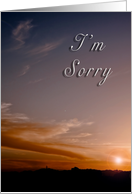 I’m Sorry, Sunset card