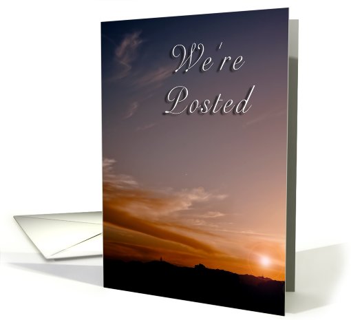 We're Posted, Sunset card (630778)