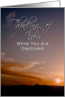 Thinking of You While You Are Deployed, Sunset card