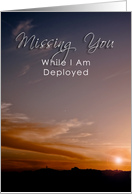 Missing You While I am Deployed, Sunset card