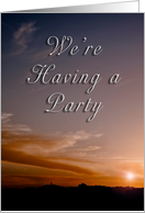 Invitation We`re Having a Party, Sunset card