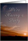 Invitation We`re Having a Party, Sunset card