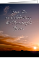 60th Wedding Anniversary Invitation, Sunset card