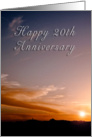 Happy 20th Wedding Anniversary, Sunset card