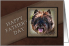 Happy Father`s Day, Brown Dog on Brown Background card