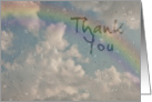 Thank You, Raindrops on Window with Rainbow card