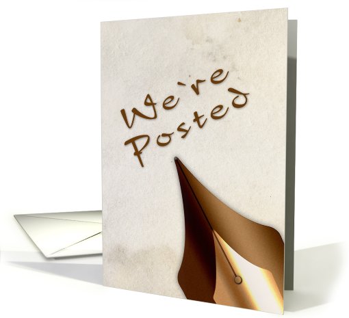 We're Posted, Calligraphy Pen card (632454)