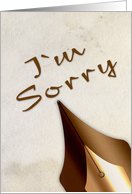 I’m Sorry, Calligraphy Pen card