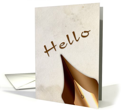 Hello, Calligraphy Pen card (632459)