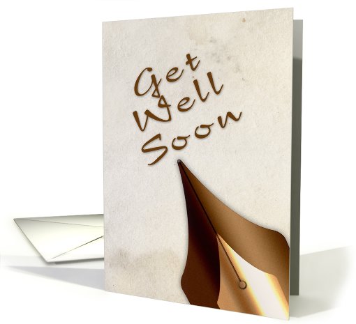 Get Well Soon, Calligraphy Pen card (632460)