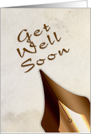 Get Well Soon, Calligraphy Pen card