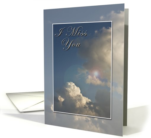 I Miss You, Blue Sky with Clouds card (632464)