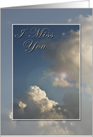 I Miss You, Blue Sky with Clouds card
