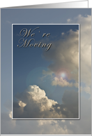 We’re Moving, Blue Sky with Clouds card