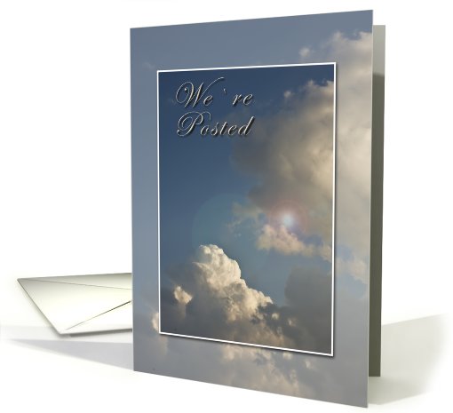 We're Posted, Blue Sky with Clouds card (632469)