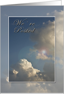 We’re Posted, Blue Sky with Clouds card