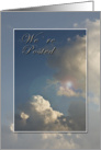 We’re Posted, Blue Sky with Clouds card