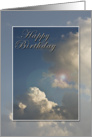 Happy Birthday, Blue Sky with Clouds card