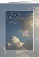 Happy Birthday Dad, Blue Sky with Clouds card