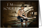 I’m Sorry, Boy Fishing on Boat card