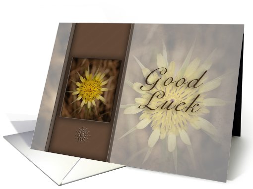 Good Luck, Yellow Flower card (633941)